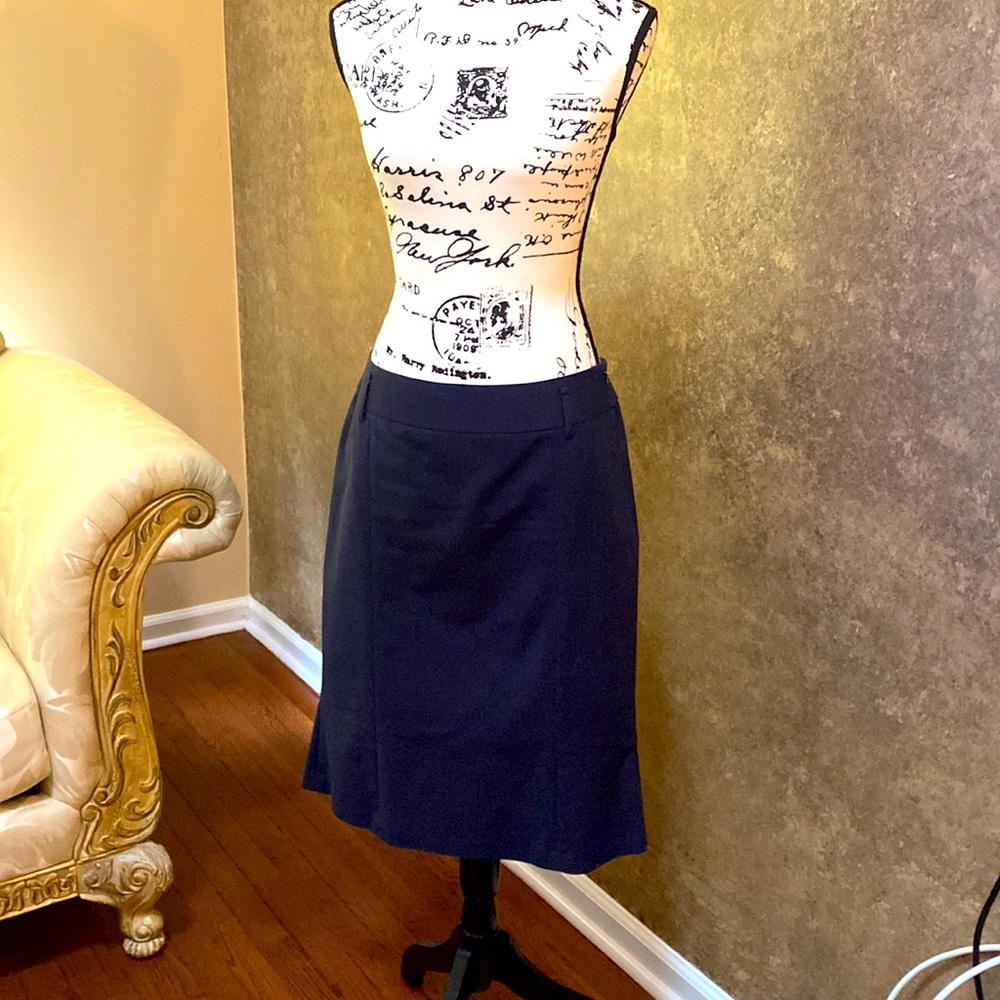 Loft navy size 10 a-line skirt